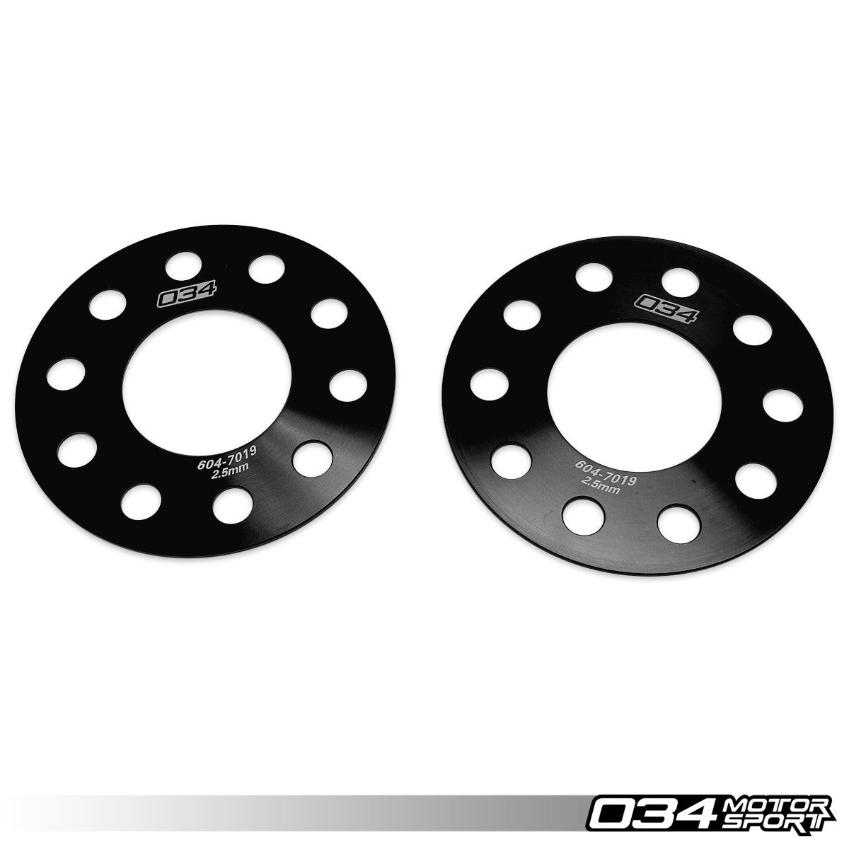 034 Motorsport Wheel Spacer Pair, 2.5mm, Audi & BMW 5x112 with 66.6mm Center Bore