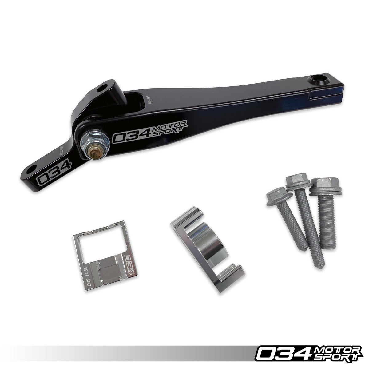034 Motorsport Billet Spherical Dogbone Mount Performance Pack Without Dogbone Pucks, Audi 8V A3-S3, 8S TT-TTS, And Volkswagen MK7 MK7.5 Golf-GTI-R With Manual Or 6-Speed Dsg