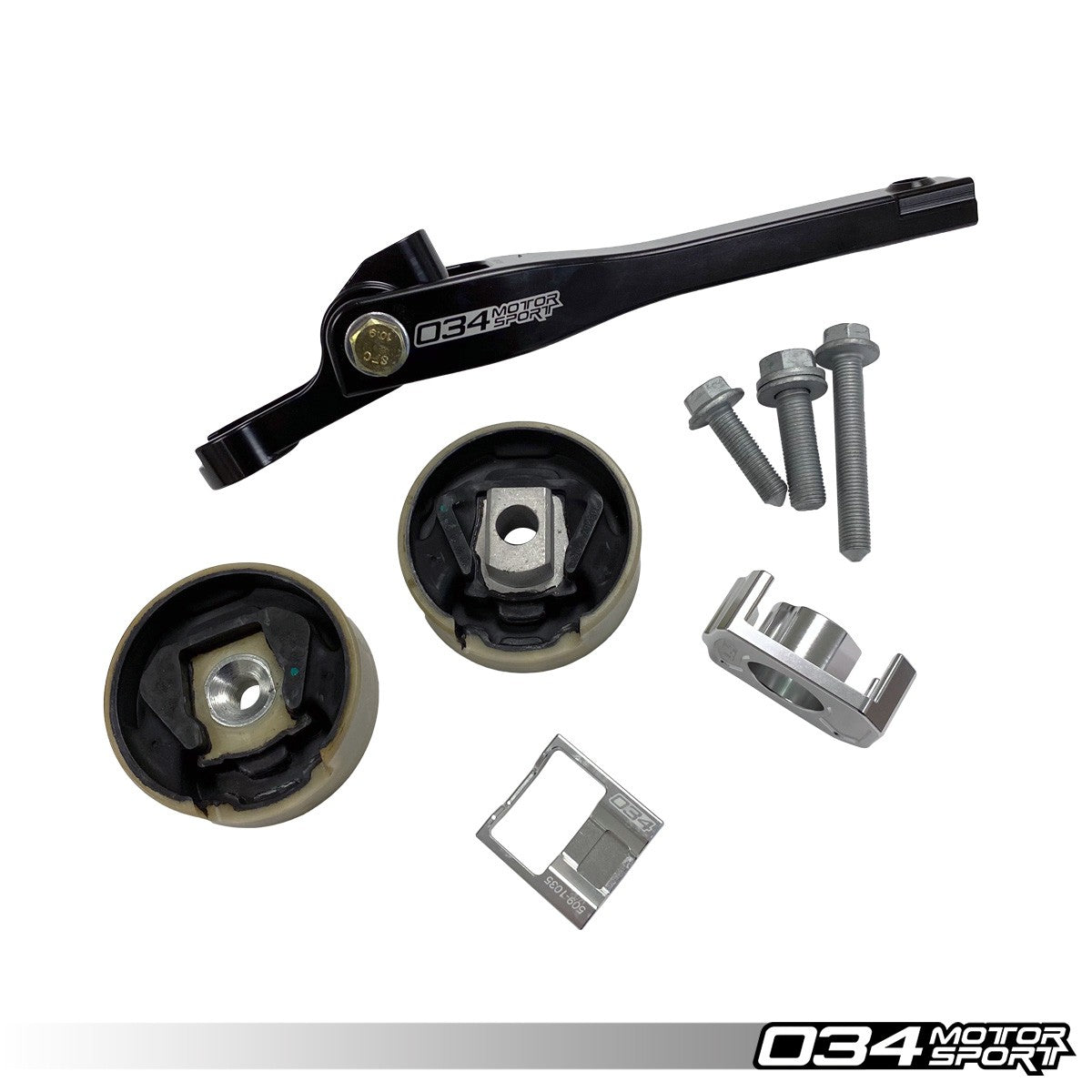 034 Motorsport Billet Spherical Dogbone Mount Performance Pack With Dogbone Pucks, Audi 8V.5 RS3 And 8S TTRS