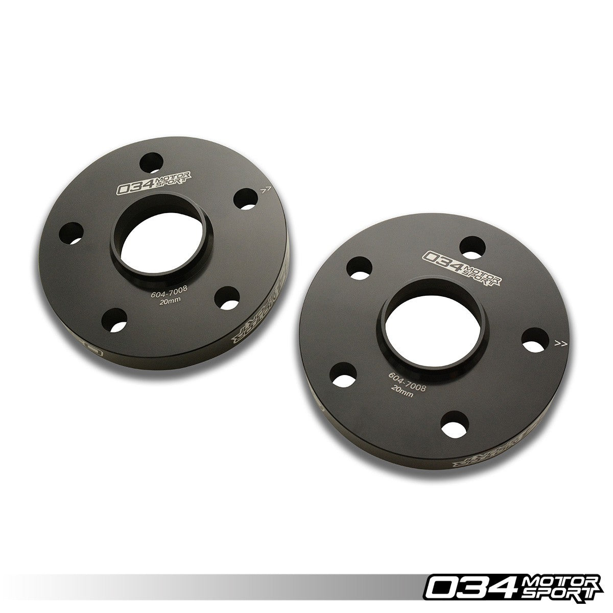 034 Motorsport Wheel Spacer Pair, 20mm, Audi-Volkswagen 5X112mm With 57.1mm Center Bore