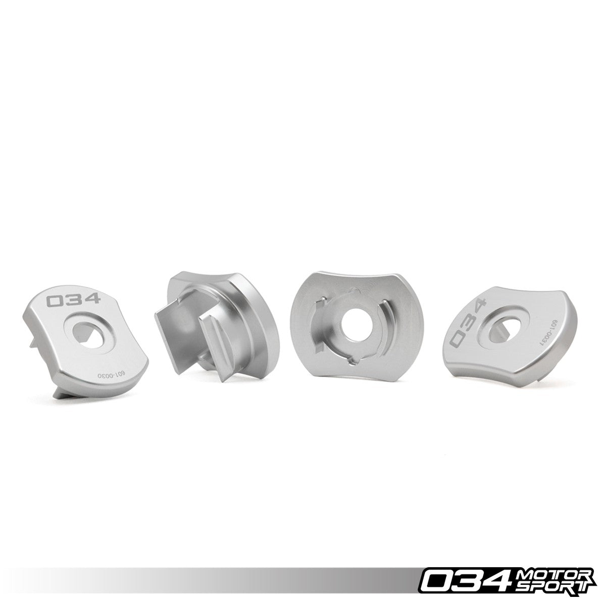 034 Motorsport Billet Aluminum MQB Rear Subframe Mount Inserts, 8V-8V.5 Audi A3-S3-RS3 Quattro, Mkiii Audi TT-TTS-TTRS Quattro, & MK7 MK7.5 Volkswagen Golf R
