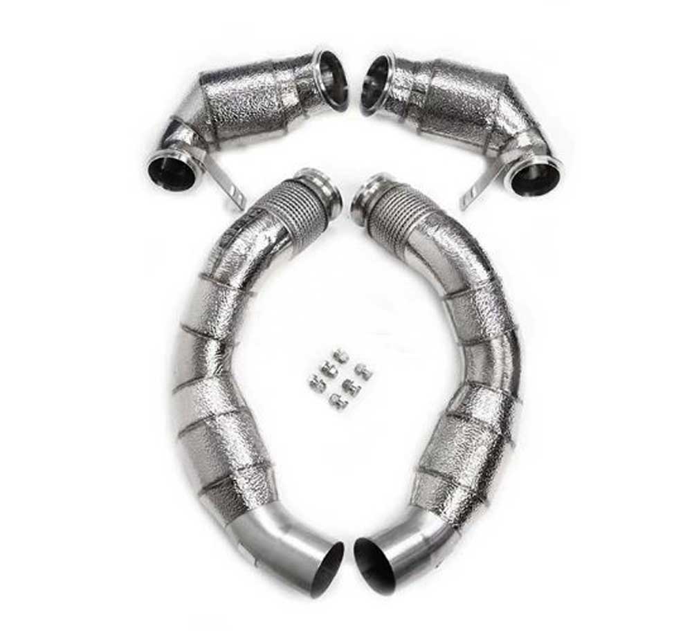 Racing Dynamics Catted downpipes w-Heat Shield for BMW F90 M5-F91-F92 M8 2017 on