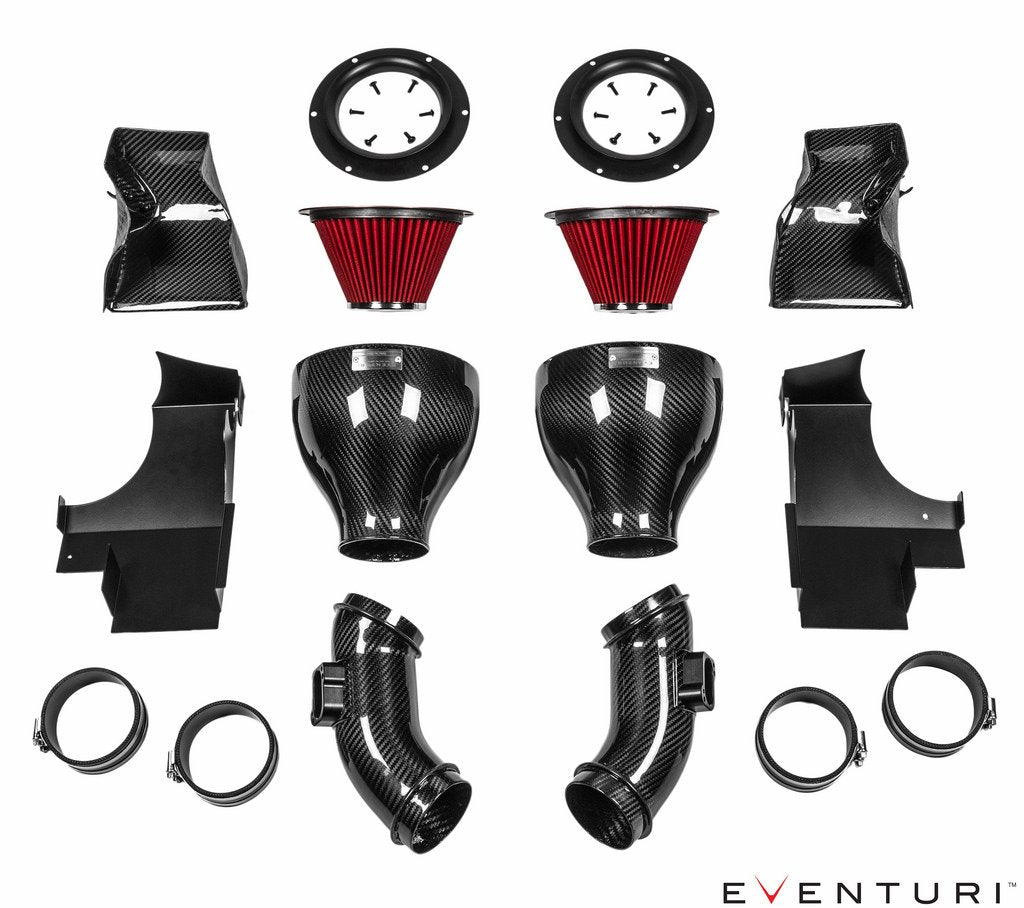 Eventuri BMW F10 M5 Colored Kevlar Intake System - Black Tubes