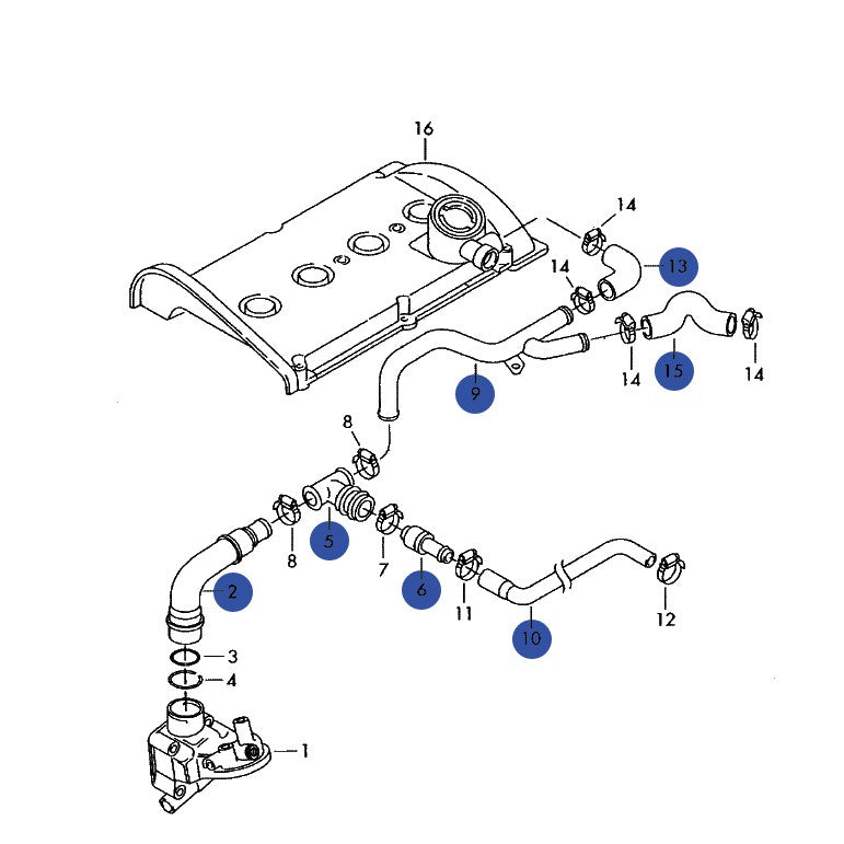 Audi tt mk1 clearance breather hose kit