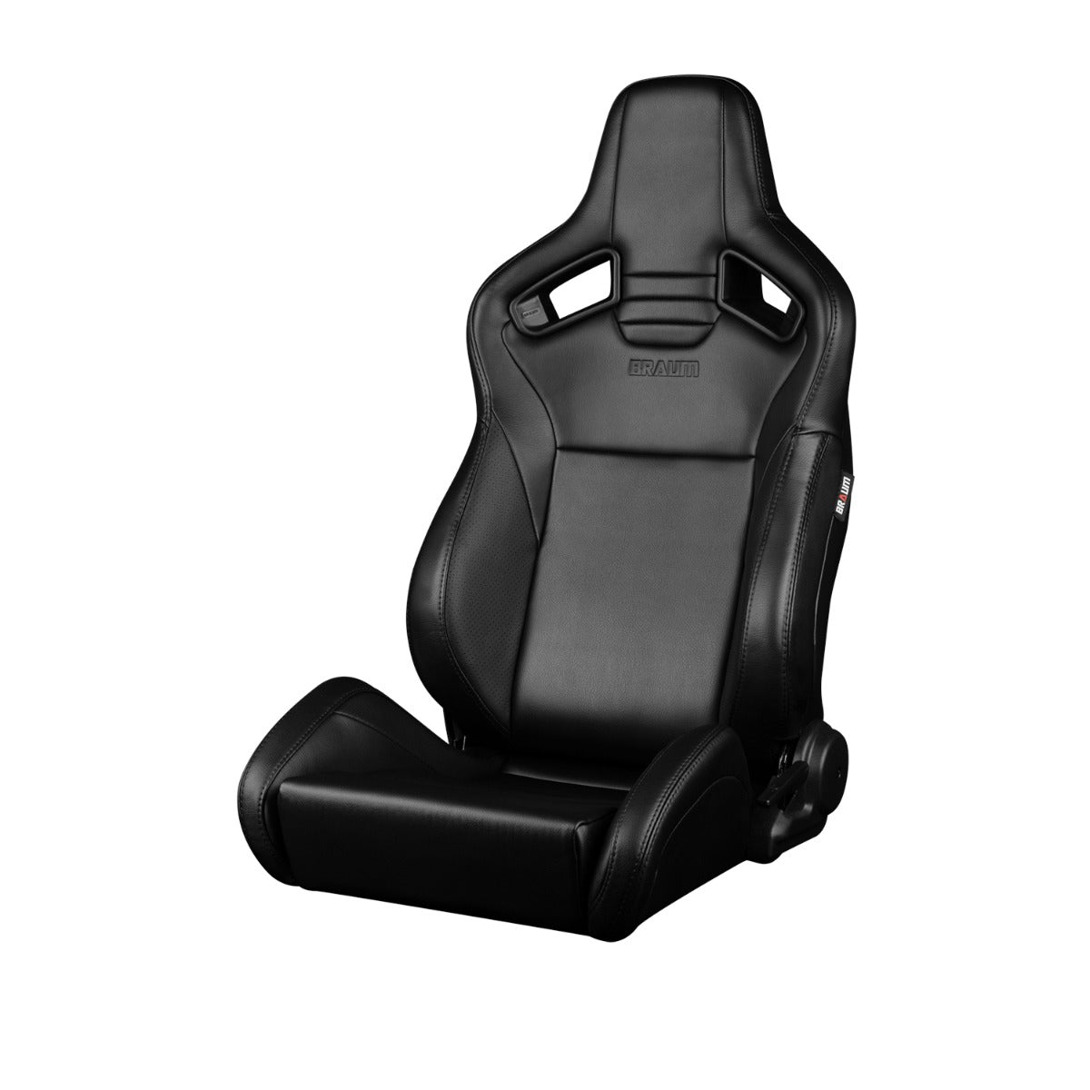 Braum - ELITE V2 Series Sport Reclinable Seats (BLACK LEATHERETTE BLACK STITCHING) – PAIR