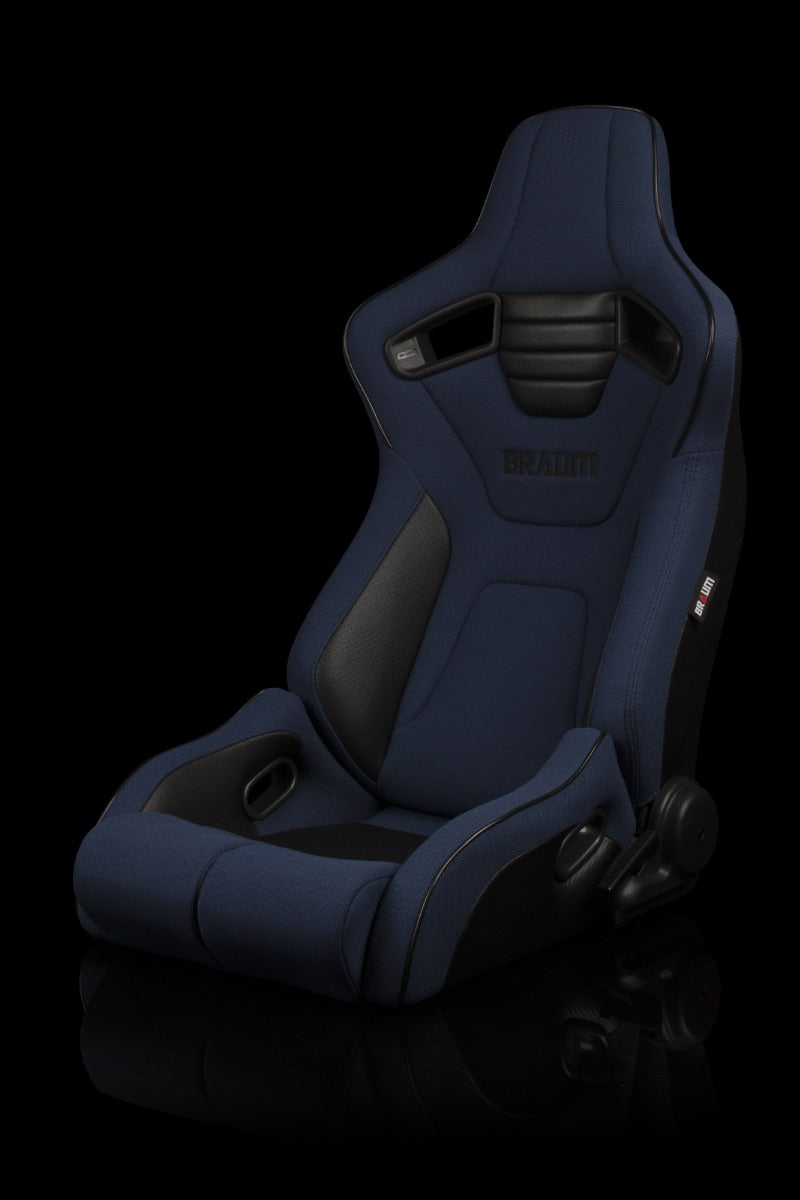 Braum - ELITE-R SERIES SPORT RECLINABLE SEATS (NAVY BLUE | BLACK PIPING) – PAIR