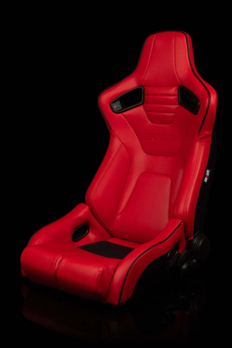 Braum - ELITE-R SERIES RACING SEATS ( RED LEATHERETTE | BLACK PIPING ) – PAIR