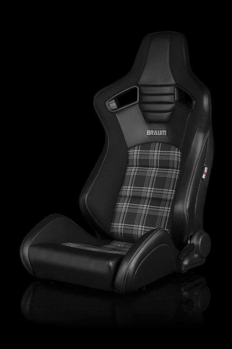 Braum - ELITE-S SERIES RACING SEATS (BLACK & GREY PLAID) – PAIR