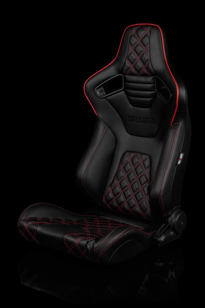 Braum - ELITE-X SERIES RACING SEATS ( DIAMOND ED. | RED PIPING ) – PAIR