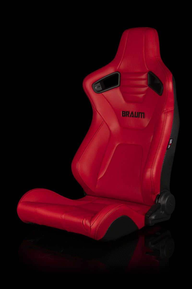 Braum - ELITE-X SERIES RACING SEATS (RED LEATHERETTE | BLACK STITCHING) – PAIR