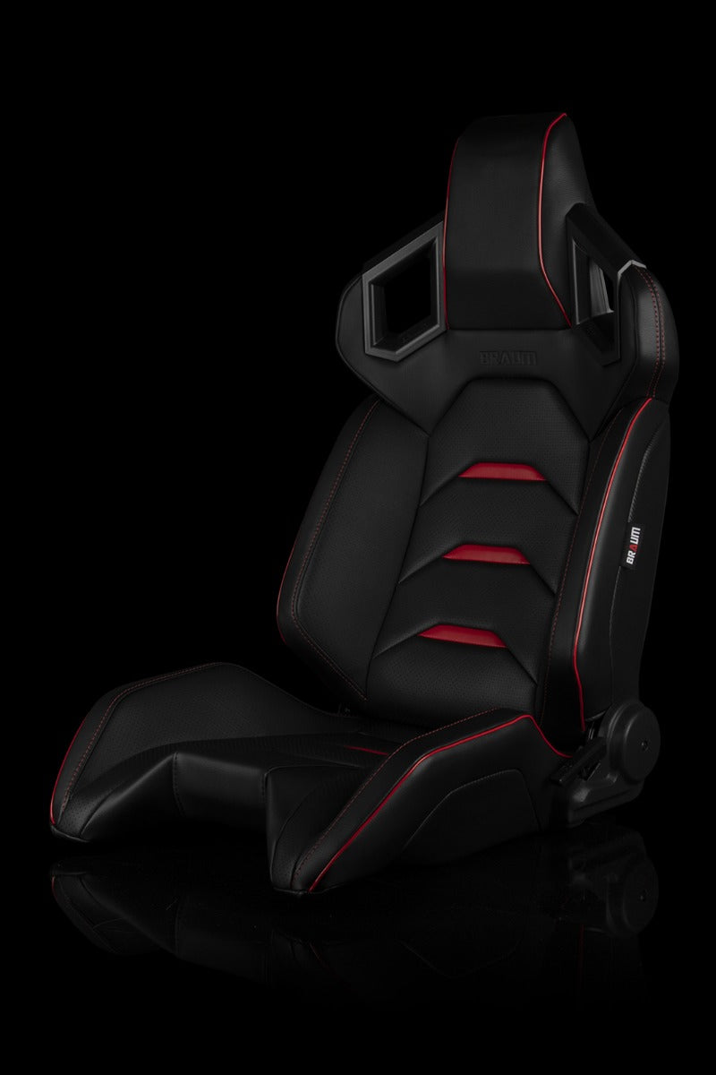 Braum - ALPHA-X SERIES RACING SEATS (BLACK & RED) – PAIR