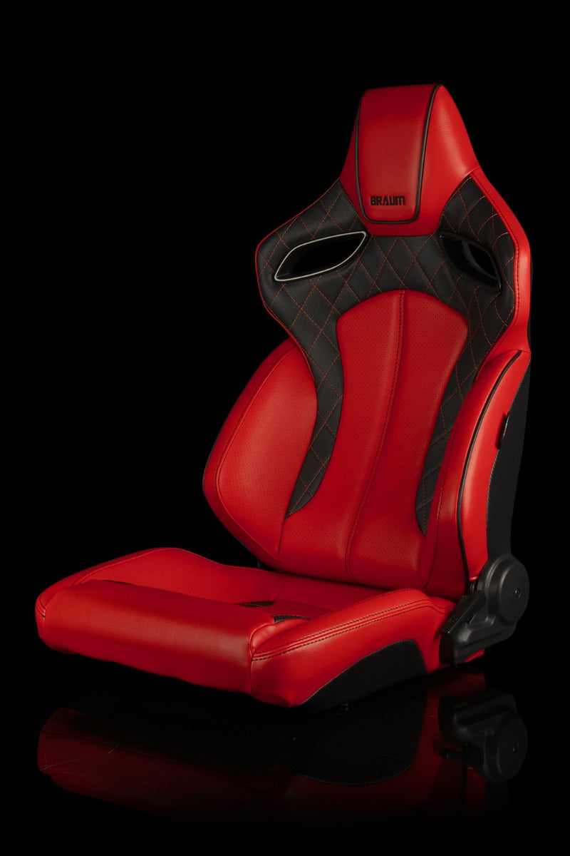 Braum - ORUE SERIES RACING SEATS (DIAMOND ED. | RED LEATHERETTE) – PAIR