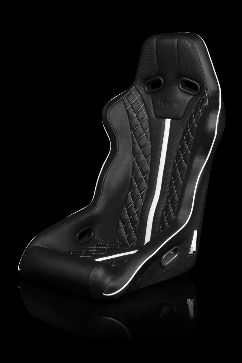 Braum - FALCON X SERIES FIA APPROVED FIXED BACK RACING SEAT (DIAMOND ED. | WHITE PIPING) - EACH