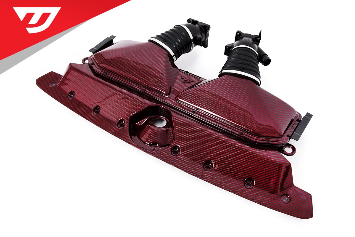 UNITRONIC CARBON FIBER INTAKE & TURBO INLETS FOR C8 RS 6-RS 7 RED CARBON KEVLAR (UH033-INA)