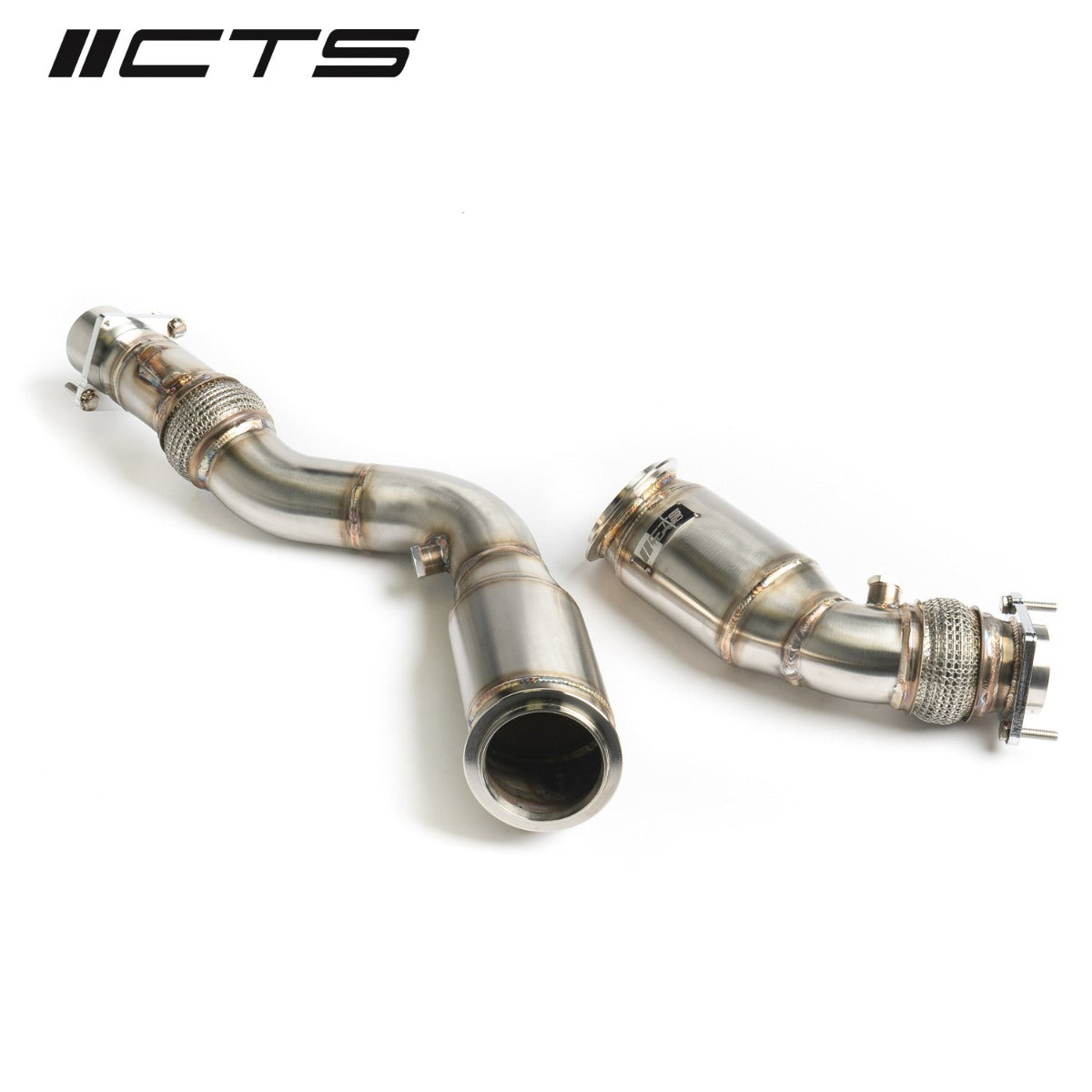 CTS TURBO 3″ STAINLESS STEEL HIGH-FLOW CATS BMW S55 F80 F82 F87 M3-M4-M2 COMPETITION