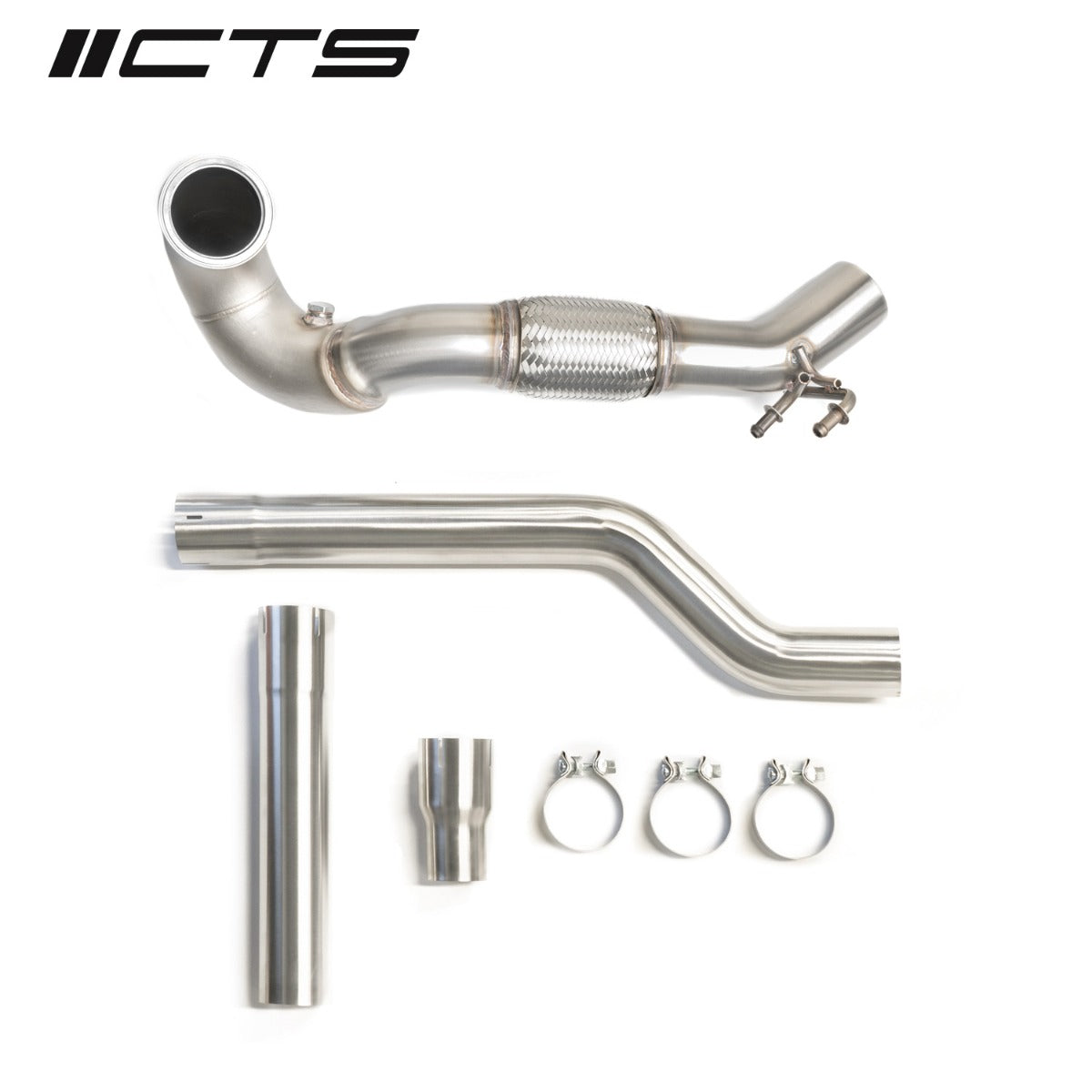 CTS TURBO MQB AWD EXHAUST DOWNPIPE (MK7-MK7.5 GOLF AWD, GOLF R, A3-S3-TT-TT-S QUATTRO)
