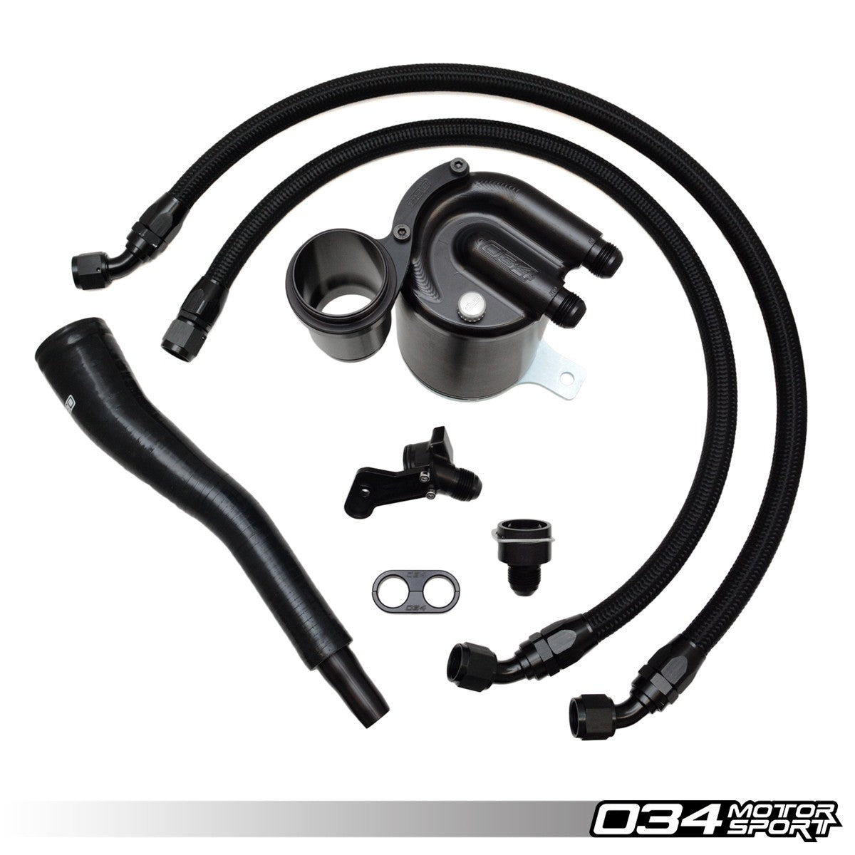 034 Motorsport Billet Catch Can Kit, 8V Audi S3 & MK7 MK7.5 Volkswagen Golf R