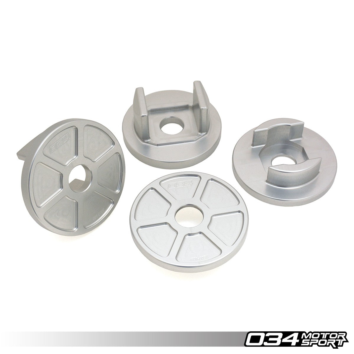 034 Motorsport Billet Aluminum Rear Subframe Mount Insert Kit, B8-B8.5 Audi S4-RS4, S5-RS5, Allroad, Q5-SQ5