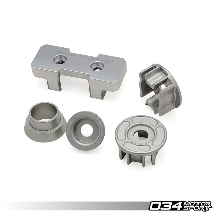034 Motorsport Drivetrain Mount Insert Package, B8-B8.5 Audi A4-S4-RS4, A5-S5-RS5, Q5-SQ5 Billet Aluminum