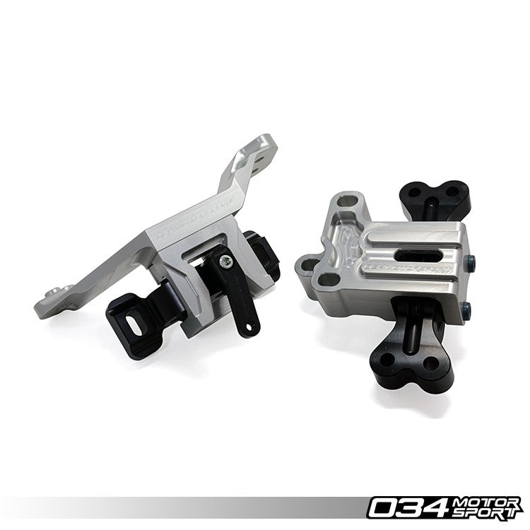 034 Motorsport Motorsport Tracksport Engine-Transmission Mount Pair, 8J Audi TTRS 2.5 TFSI 6-Mt, Billet Aluminum