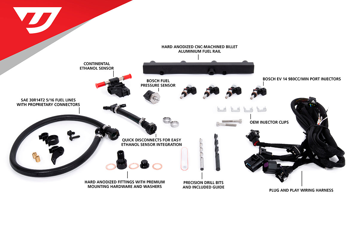UNITRONIC MPI FUEL RAIL UPGRADE KIT FOR MQB EA888.3 (UH009-FLA)