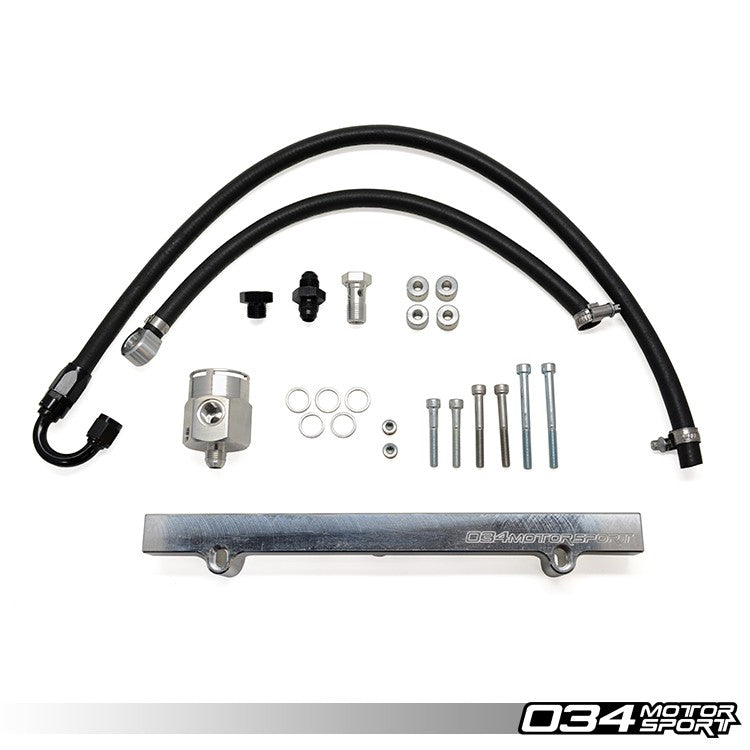 034 Motorsport Drop-In High-Flow Fuel Rail Upgrade Kit, Audi-Volkswagen 1.8T, Billet Aluminum