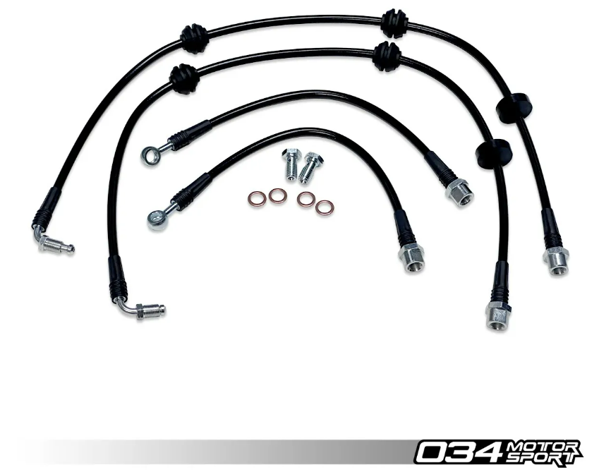 034 Motorsport Stainless Steel Braided Line Kit, B9-B9.5 Audi A4-S4, A5-S5-RS5, Q5-SQ5
