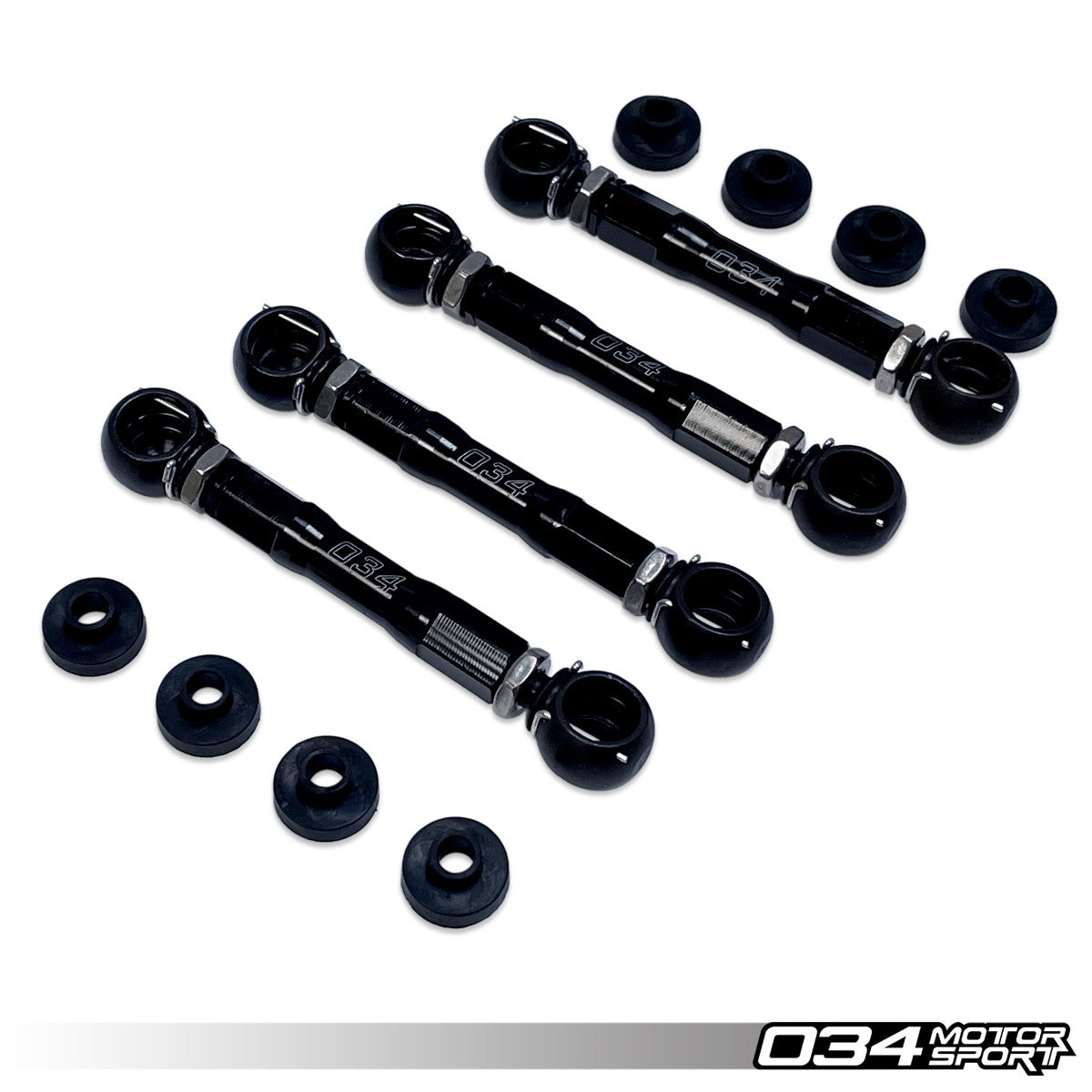 034 Motorsport Adjustable Lowering Link Kit, Billet Aluminum, Audi C7 With Adaptive Air Suspension