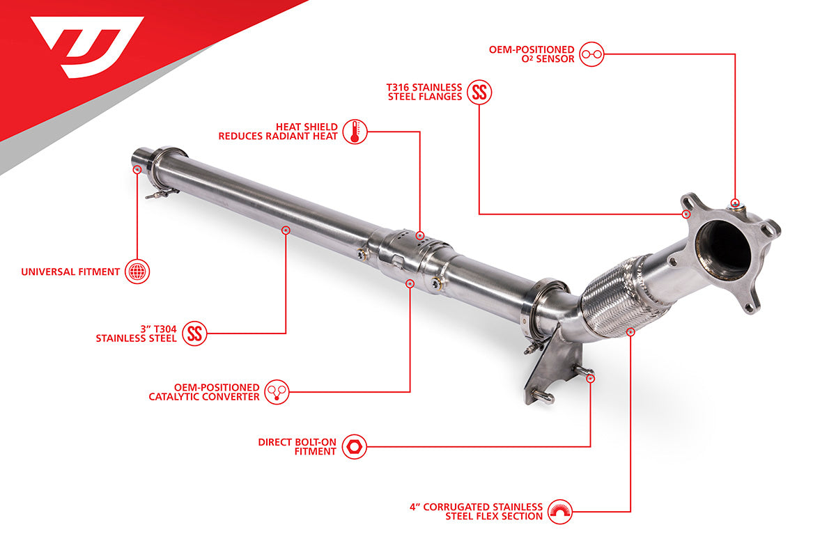 UNITRONIC DOWNPIPE FOR 2.0 TSI GEN1 (FWD)