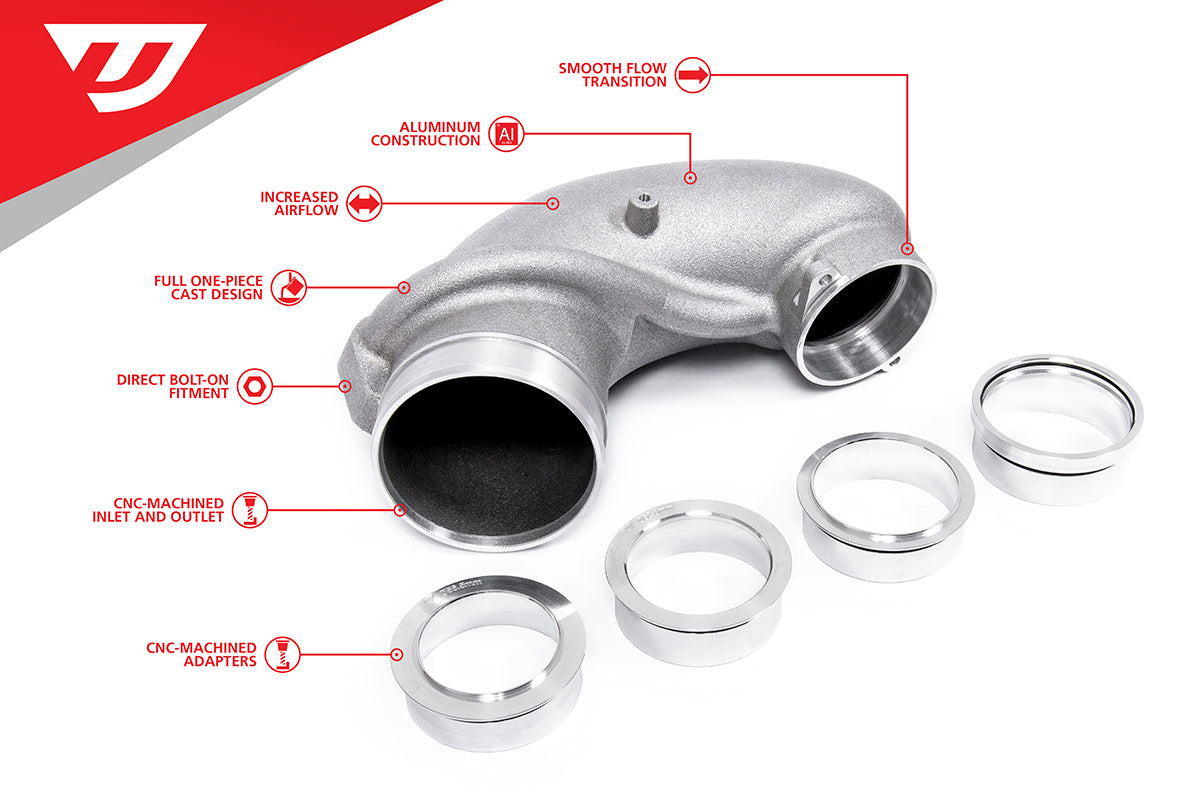 UNITRONIC 4 INCH TURBO INLET ELBOW FOR 2.5TFSI EVO - 8V RS3 / 8S TTRS