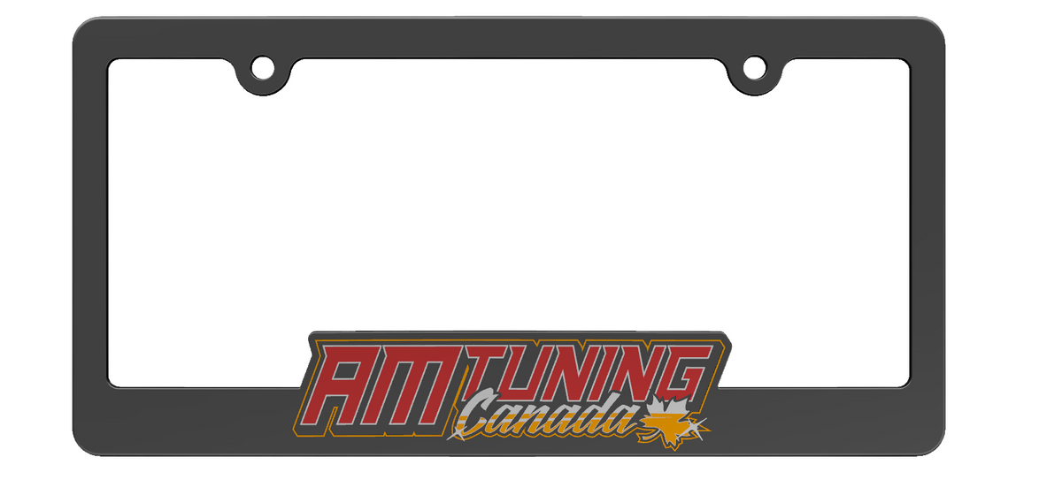 AM Tuning License Plate Frame