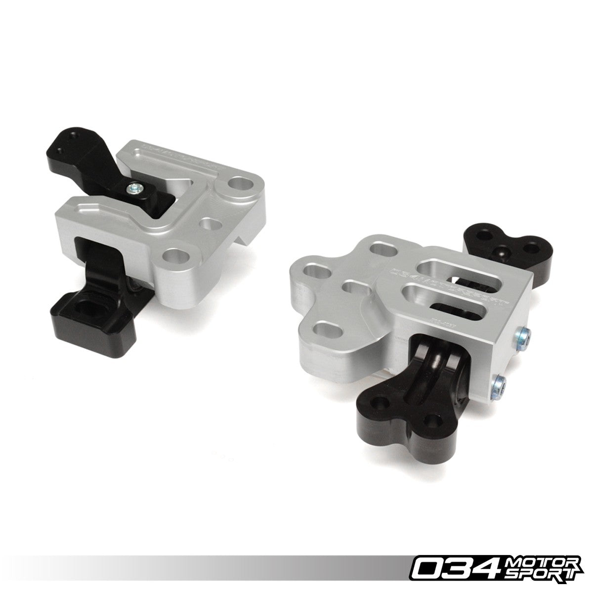 034 Motorsport Motorsport Tracksport Engine-Transmission Mount Pair, 8J-8P Audi A3-TT 3.2L & Mkv Volkswagen R32, Billet Aluminum